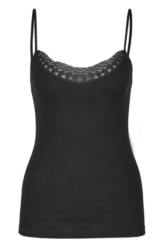 NVC Koszulka wąskie ramiączka Daily-Koronka kolor Czarny 773102180