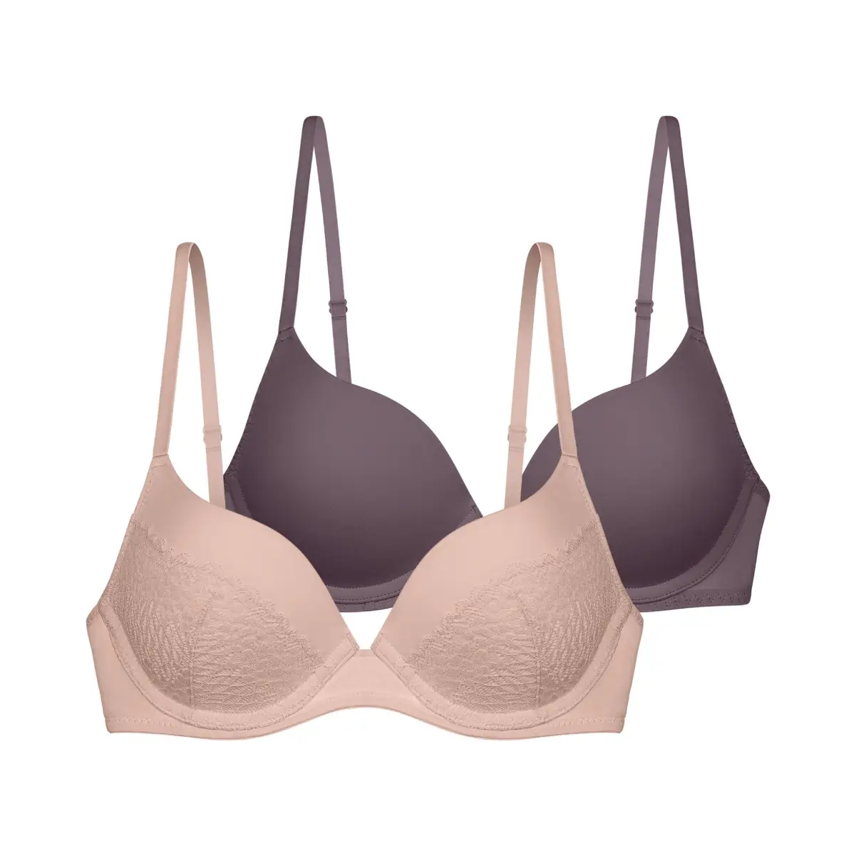 DORINA Biustonosz push-up AMORA-2PP kolor Beżowy - Śliwkowy FXPG0032LA130