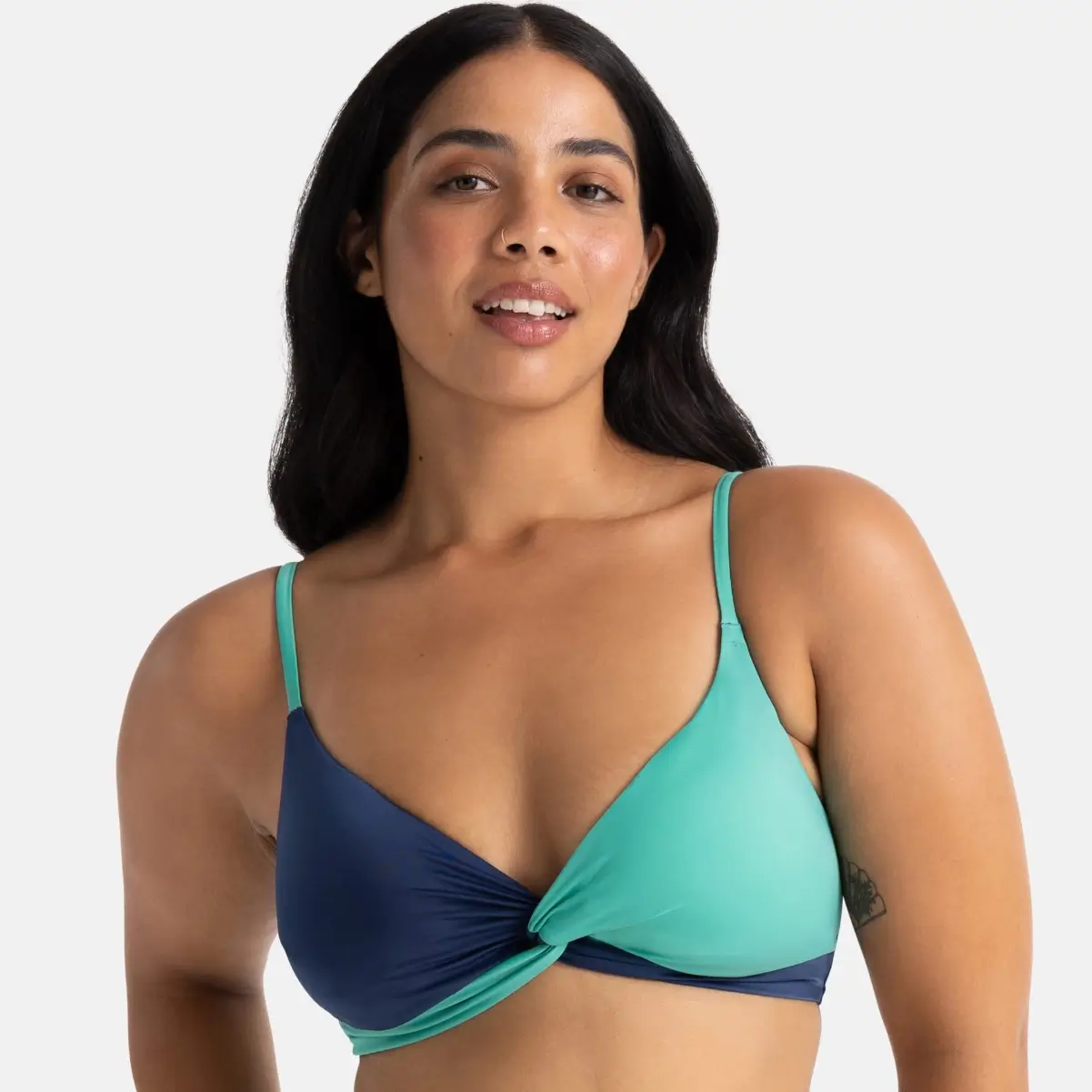 DORINA Biustonosz usztywniany bez fiszbin ARAVINA kolor Granatowy - Turkusowy FXBK0010MI010