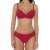 LAUMA Biustonosz push-up Everyday kolor Czerwone Wino 72F31