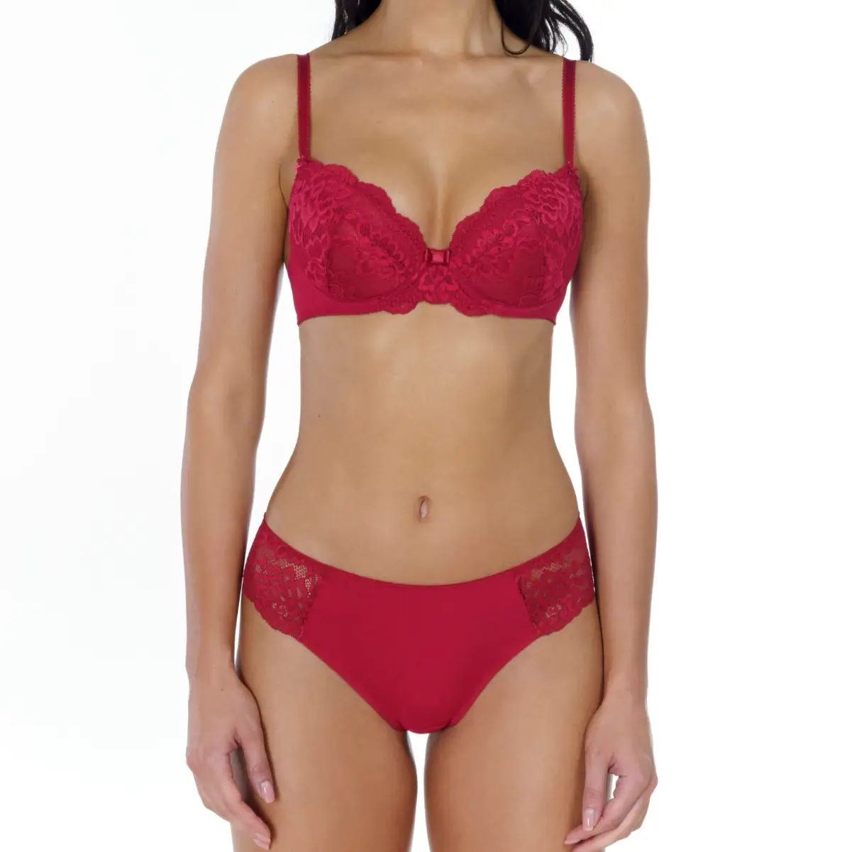 LAUMA Biustonosz push-up Everyday kolor Czerwone Wino 72F31